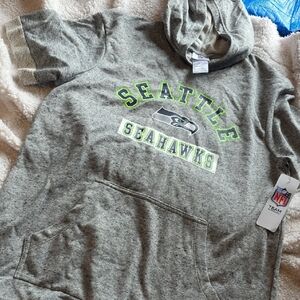 NFL Seattle Seahawks Gray Short Sleeve Hoodie